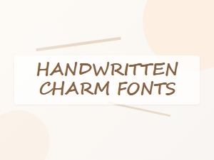 Handwritten Charm Fonts for Vintage Blog Headers