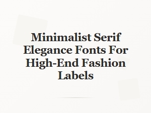 Minimalist Serif Elegance for High-End Fashion